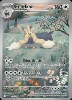 Stoutland 156/086 Illustration Rare White Flare Pokemon Near Mint - Image 1