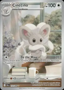 Cinccino 153/086 Holo Illustration Rare Black Bolt Pokemon Near Mint - Image 1