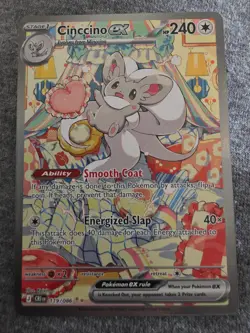 Pokemon TCG Chaos Rising Cinccino ex #119/086 Special Illustration Rare SIR - Image 1