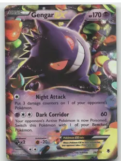 2014 XY Phantom Forces Gengar EX Holo Rare #34/119 - Image 1