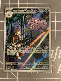 2025 Pokemon Team Rocket’s Weezing Illustration Rare #199/182 Full Art Holo - Image 1