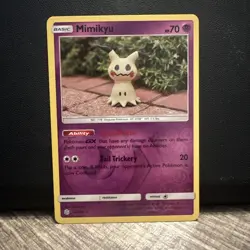 Mimikyu 97/236 Yuka Morri Art Reverse Holo SM Cosmic Eclipse Pokemon TCG - Image 1