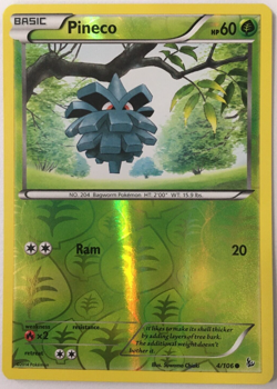 POKEMON PINECO 4/106 XY FLASHFIRE COMMON REVERSE HOLO NEAR MINT - Image 1