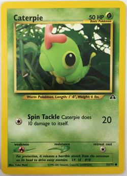 POKEMON CATERPIE 53/75 NEO DISCOVERY COMMON NEAR MINT - Image 1