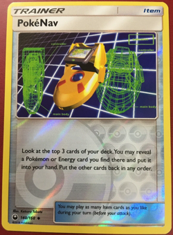 POKEMON POKENAV 140/168 CELESTIAL STORM UNCOMMON REVERSE HOLO NEAR MINT - Image 1