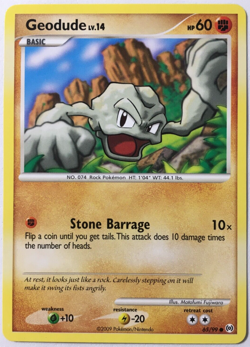 POKEMON GEODUDE LV.14 65/99 PLATINUM ARCEUS COMMON NEAR MINT - Image 1