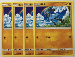 POKEMON 4X RIOLU 115/236 UNIFIED MINDS COMMON NEAR MINT-PLAYSET - Image 1