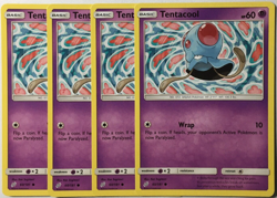 POKEMON 4X TENTACOOL 60/181 TEAM UP COMMON NEAR MINT-PLAYSET - Image 1