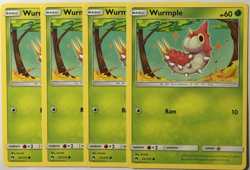 POKEMON 4X WURMPLE 23/214 LOST THUNDER COMMON NEAR MINT-PLAYSET - Image 1