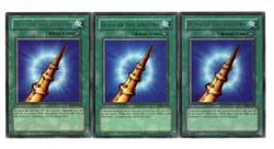 Yugioh- 3X Horn of the Unicorn - Rare - Unlimited - MRL-054 - Light Play - Image 1