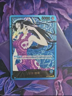 Bandai One Piece CCG Boa Hancock Leader OP07-038 Anime Collection 25th KR - Image 4