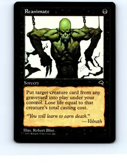 Reanimate #151 Black Uncommon Tempest MTG NP NM/NM+ - Image 1