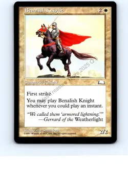 Benalish Knight [x2] White Common Weatherlight MTG NP NM/NM+ - Image 1