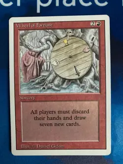 1x MTG Revised Edition Wheel of Fortune Magic: The Gathering light play - Image 1