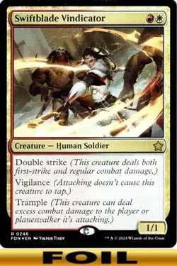 1x - Swiftblade Vindicator - FOIL #246 - Foundations - NM MTG - Image 1