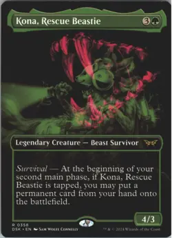 Kona, Rescue Beastie (Showcase) - 0358 - DSK - NM - MTG - Magic - Image 1