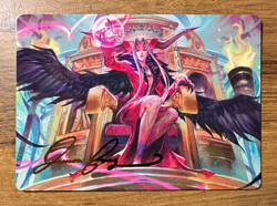 Magic MTG Final Fantasy Sorceress's Schemes 9/53 Art Series Gold Stamp Signature - Image 1