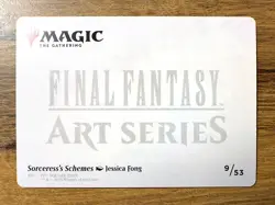 Magic MTG Final Fantasy Sorceress's Schemes 9/53 Art Series Gold Stamp Signature - Image 2