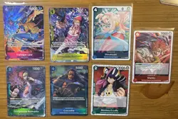 One Piece Lot (7): Monkey D Luffy, Alternate Art, All Foil Lot English! - Image 1