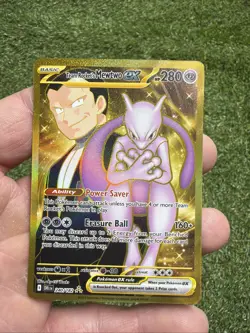 Pokemon Destined Rivals Mewtwo EX Team Rockets Hyper Rare Card 240/182 - Image 1