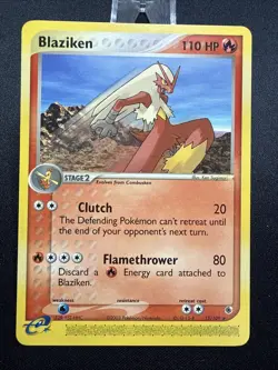 Blaziken Ruby and Sapphire 15/109 e-Reader Pokemon Card (NM) - Image 1