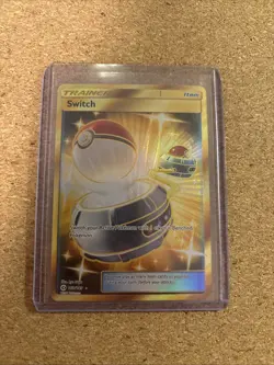 Pokemon Card Full Art Switch 160/149 Sun and Moon Base Secret Rare - Image 1