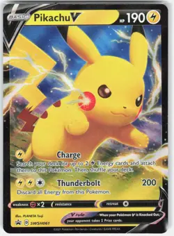 Pikachu V - Holo Promo SWSH: Sword & Shield Promo Cards SWSH061 NM - Image 1