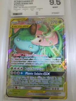 Pokemon FR Florizarre et Vipelierre GX 1/236 Escouade SL Eclipse Cosmique PG 9,5 - Image 4