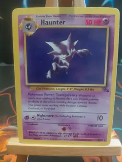 Pokemon TCG Haunter Fossil Card 21/62 Regular Rare, 1999 Vintage - Image 1