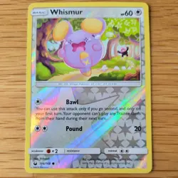 WHISMUR 116/168 POKEMON CARD (CELESTIAL STORM SET) REVERSE HOLO - Image 2