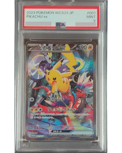 PSA 9 Pikachu ex 001/030 WCS23 Yokohama Promo Pokemon World Championships 2023 - Image 1