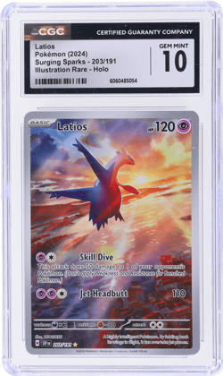 2024 Pokemon Scarlet and Violet Surging Sparks Latios Illustration Rare CGC 10 - Image 1