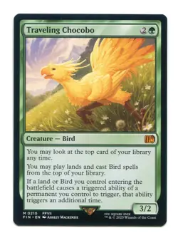 Traveling Chocobo NM #0210 Final Fantasy MTG FIC Magic the Gathering Mythic - Image 1