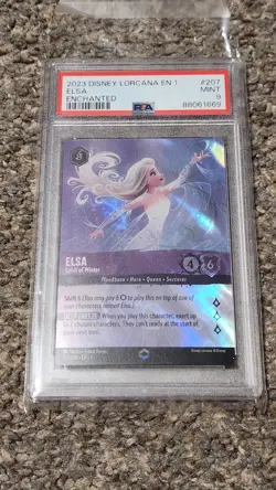 Lorcana Chapter 1 Elsa Enchanted Spirit of Winter 207/204 PSA 9 MINT - Image 1