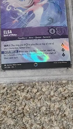Lorcana Chapter 1 Elsa Enchanted Spirit of Winter 207/204 PSA 9 MINT - Image 5