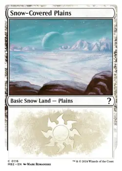 Snow-Covered Plains White Border - MB2 - NM - MTG Magic - Image 1
