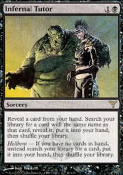 MTG Infernal Tutor, Dissension, Damaged, English - Image 1