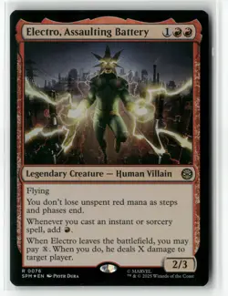 MTG | Electro, Assaulting Battery | #76 | Marvel's Spider-Man | Foil | Rare | NM - Image 1