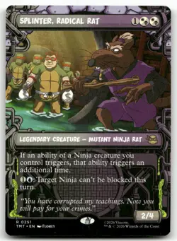 Splinter Radical Rat Showcase MTG Teenage Mutant Ninja Turtles 251 R NM - Image 1