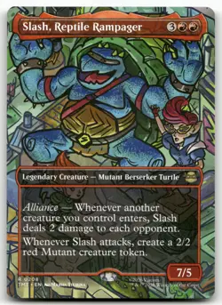 Slash Reptile Rampager Borderless MTG Teenage Mutant Ninja Turtles 208 R NM - Image 1