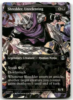 Shredder Unrelenting Borderless MTG Teenage Mutant Ninja Turtles 210 U NM - Image 1