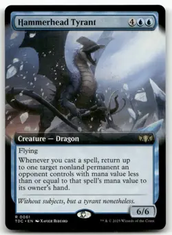 Hammerhead Tyrant (Extended Art) #61 MTG Tarkir Dragonstorm TDC NM X1 - Image 1