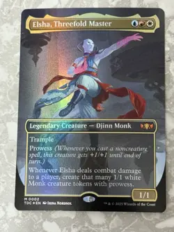 Elsha, Threefold Master (Borderless) #2 FOIL MTG Tarkir Dragonstorm TDC NM X1 - Image 1
