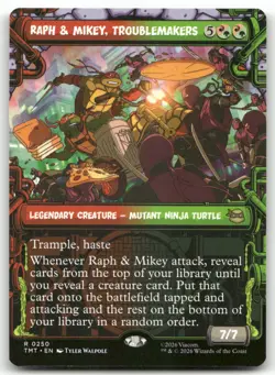 Raph & Mikey Troublemakers Showcase MTG Teenage Mutant Ninja Turtles 250 R NM - Image 1