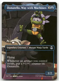 Donatello Way with Machines Borderless MTG Teenage Mutant Ninja Turtles 197 U NM - Image 1