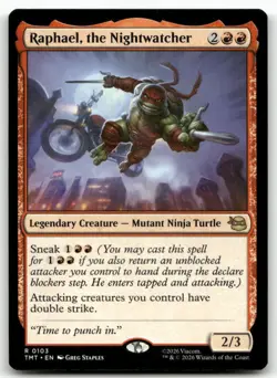 Raphael, the Nightwatcher MTG Teenage Mutant Ninja Turtles 103 R NM - Image 1