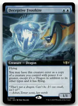 Deceptive Frostkite (Extended Art) #59 MTG Tarkir Dragonstorm TDC NM X1 - Image 1