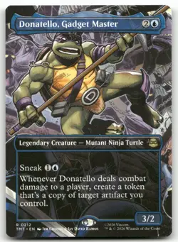 Donatello Gadget Master Borderless MTG Teenage Mutant Ninja Turtles 212 R NM - Image 1