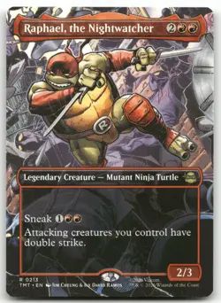 Raphael the Nightwatcher Borderless MTG Teenage Mutant Ninja Turtles 213 R NM - Image 1