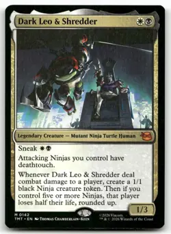 Dark Leo & Shredder MTG Teenage Mutant Ninja Turtles 142 M NM - Image 1